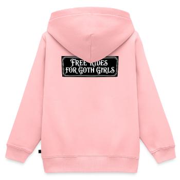 Free rides for gothic girls - Kids Premium Organic Zip-up Hoodie - rose - Back - AI Model Kid Female (0cm)