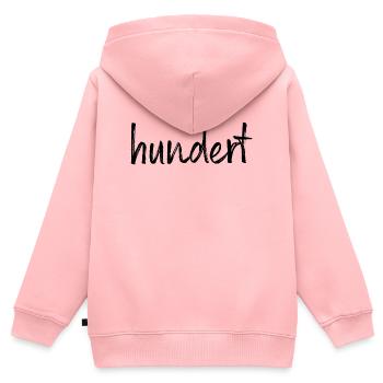 100 hundert Jubiläum Jahrestag Geburtstag Geschenk - Kinder Premium Organic Zip Hoodie - Rosa - Hinten - AI Model Kid Female (0cm)