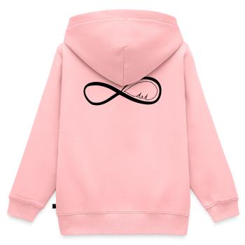 dad - Kinder Premium Organic Zip Hoodie - Rosa - Hinten - AI Model Kid Female (0cm)