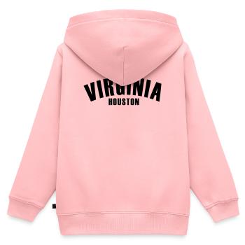 virginia shirt - Kinder Premium Organic Zip Hoodie - Rosa - Hinten - AI Model Kid Female (0cm)