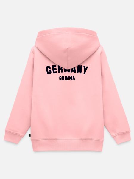 GRIMMA Germany - Kinder Premium Organic Zip Hoodie - Rosa