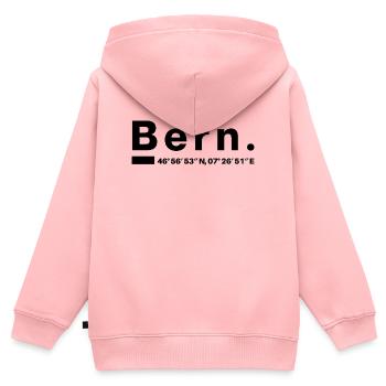 Bern Koordinaten Berner Bernerin Schweiz - Kinder Premium Organic Zip Hoodie - Rosa - Hinten - AI Model Kid Female (0cm)