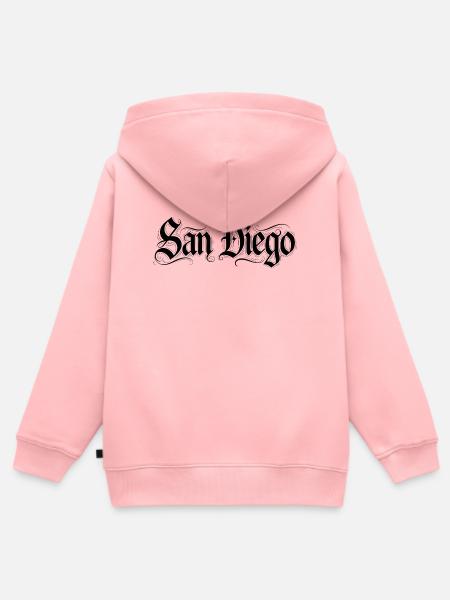 San Diego - Kinder Premium Organic Zip Hoodie - Rosa