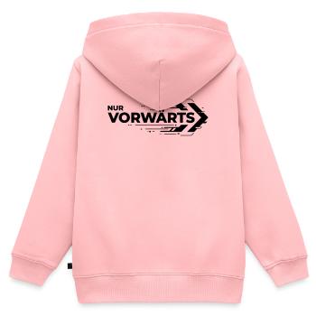 Nur Vorwärts - Kinder Premium Organic Zip Hoodie - Rosa - Hinten - AI Model Kid Female (0cm)