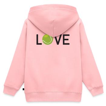 Tennis-Liebhaber - Kinder Premium Organic Zip Hoodie - Rosa - Hinten - AI Model Kid Female (0cm)