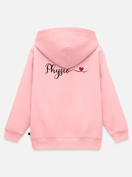 Physio - Kinder Premium Organic Zip Hoodie - Rosa