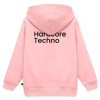 Hardcore-Techno - Kinder Premium Organic Zip Hoodie - Rosa - Hinten - AI Model Kid Female (0cm)