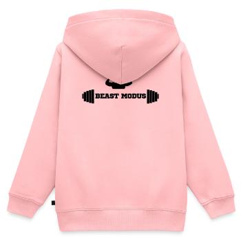 Sportler - Kinder Premium Organic Zip Hoodie - Rosa - Hinten - AI Model Kid Female (0cm)
