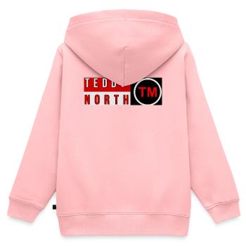 Teddy North Brand Logo - Kids Premium Organic Zip-up Hoodie - rose - Back - AI Model Kid Female (0cm)