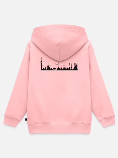 Berlin Skyline - Kinder Premium Organic Zip Hoodie - Rosa