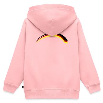 Deutschland Fahne - Kinder Premium Organic Zip Hoodie - Rosa - Hinten - AI Model Kid Female (0cm)