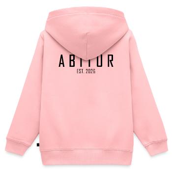 Abitur 2026 - Kinder Premium Organic Zip Hoodie - Rosa - Hinten - AI Model Kid Female (0cm)