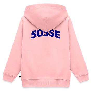 Sosse für immer - Kinder Premium Organic Zip Hoodie - Rosa - Hinten - AI Model Kid Female (0cm)