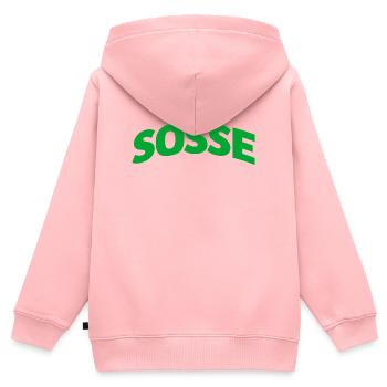 Sosse für immer - Kinder Premium Organic Zip Hoodie - Rosa - Hinten - AI Model Kid Female (0cm)