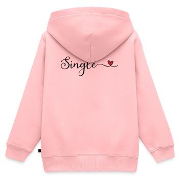 Single handgeschriebener Schriftzug mit Herz - Kinder Premium Organic Zip Hoodie - Rosa - Hinten - AI Model Kid Female (0cm)