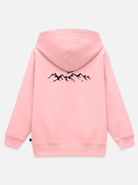 Snowboarder Berge Snowboard - Kinder Premium Organic Zip Hoodie - Rosa