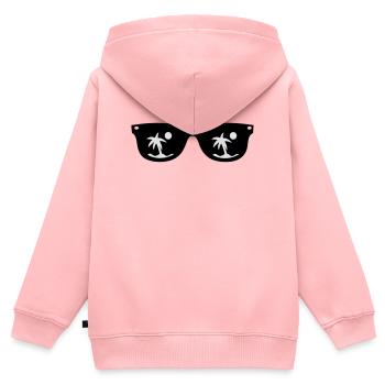 Sonnenbrille - Kinder Premium Organic Zip Hoodie - Rosa - Hinten - AI Model Kid Female (0cm)