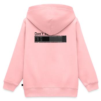 don't be so negative - Kids Premium Organic Zip-up Hoodie - rose - Back - AI Model Kid Female (0cm)