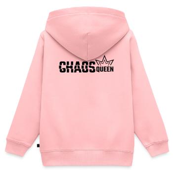 REINE DU CHAOS - Sweat Premium à capuche zippé enfant bio - rose - Dos - AI Model Kid Female (0cm)