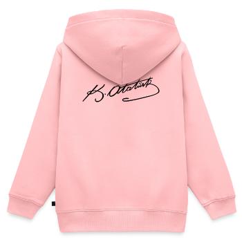Mustafa Kemal Ataturk imzasi - Kinder Premium Organic Zip Hoodie - Rosa - Hinten - AI Model Kid Female (0cm)