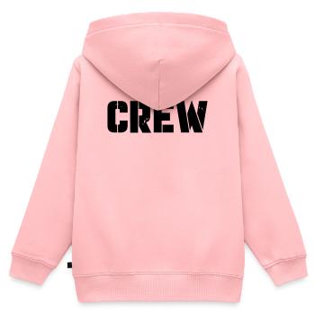 équipage - Sweat Premium à capuche zippé enfant bio - rose - Dos - AI Model Kid Female (0cm)