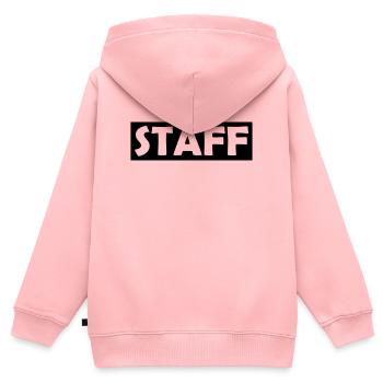 Staff - Kinder Premium Organic Zip Hoodie - Rosa - Hinten - AI Model Kid Female (0cm)