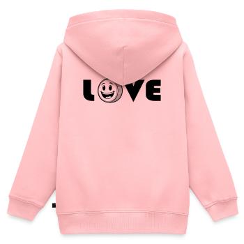Amour Amour - Sweat Premium à capuche zippé enfant bio - rose - Dos - AI Model Kid Female (0cm)