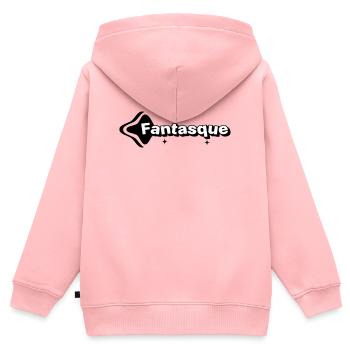 Whimsical Black and White - Kids Premium Organic Zip-up Hoodie - rose - Back - AI Model Kid Female (0cm)