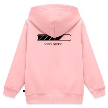 Herunterladen - Kinder Premium Organic Zip Hoodie - Rosa - Hinten - AI Model Kid Female (0cm)