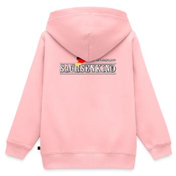 Sachsenkind Ostdeutschland Shirt - Kinder Premium Organic Zip Hoodie - Rosa - Hinten - AI Model Kid Female (0cm)