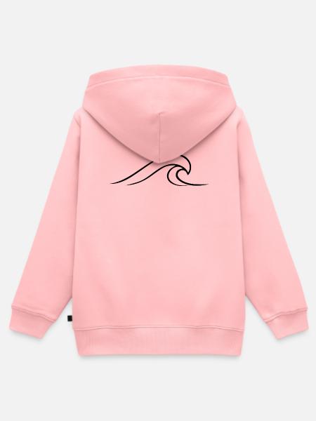 minimalistische-welle - Kinder Premium Organic Zip Hoodie - Rosa
