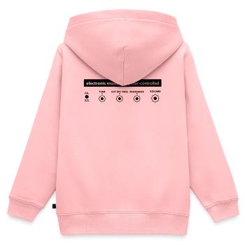 electronic music - Kids Premium Organic Zip-up Hoodie - rose - Back - AI Model Kid Female (0cm)