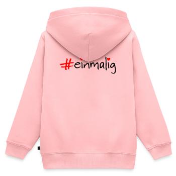 Unique - Sweat Premium à capuche zippé enfant bio - rose - Dos - AI Model Kid Female (0cm)