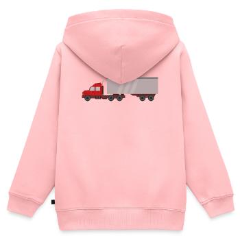 Container trucks - Kids Premium Organic Zip-up Hoodie - rose - Back - AI Model Kid Female (0cm)