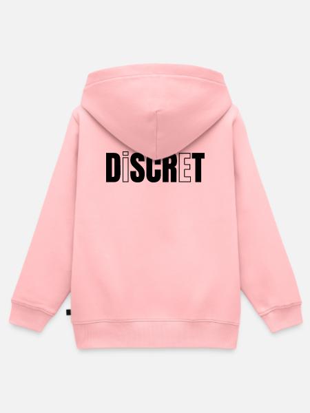 DISKRET! - Kinder Premium Organic Zip Hoodie - Rosa