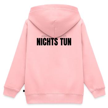 Eigentlich wollte ich nichts tun – Shirt - Kinder Premium Organic Zip Hoodie - Rosa - Hinten - AI Model Kid Female (0cm)