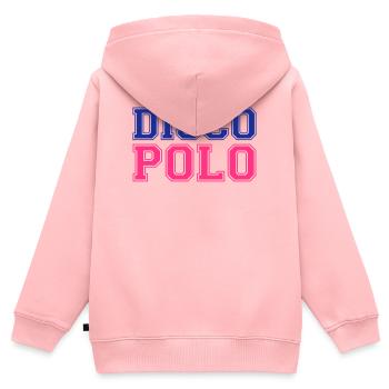DISCO POLO Polska Poland Polen - Kinder Premium Organic Zip Hoodie - Rosa - Hinten - AI Model Kid Female (0cm)
