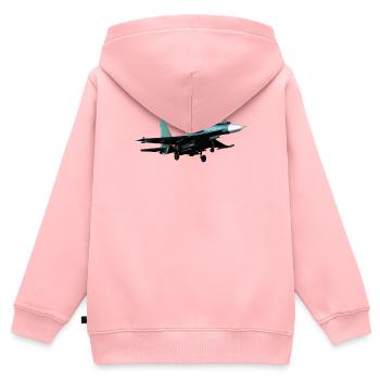 Su-27 - Kinder Premium Organic Zip Hoodie - Rosa - Hinten - AI Model Kid Female (0cm)