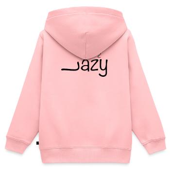 Lazy - Kids Premium Organic Zip-up Hoodie - rose - Back - AI Model Kid Female (0cm)