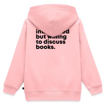 Reading Reading Reading - Kids Premium Organic Zip-up Hoodie - rose - Back - AI Model Kid Female (0cm)