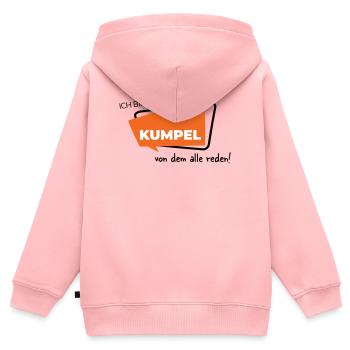 Ich bin dieser Kumpel von dem alle reden - Kinder Premium Organic Zip Hoodie - Rosa - Hinten - AI Model Kid Female (0cm)