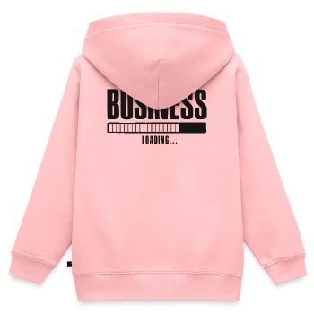 Business Loading Online Business Affiliate - Kinder Premium Organic Zip Hoodie - Rosa - Hinten - AI Model Kid Female (0cm)
