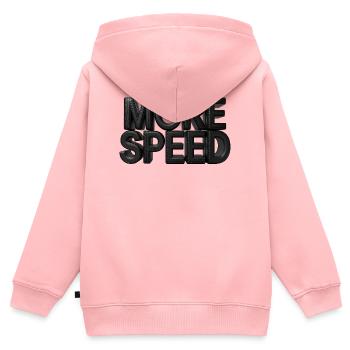 More Speed - Kinder Premium Organic Zip Hoodie - Rosa - Hinten - AI Model Kid Female (0cm)