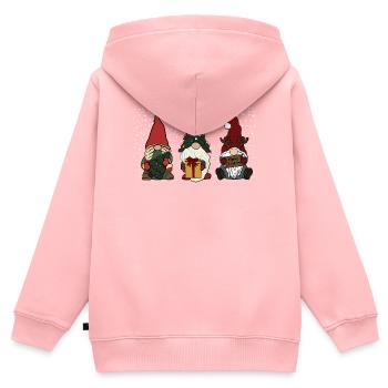 Wichtel  - Kinder Premium Organic Zip Hoodie - Rosa - Hinten - AI Model Kid Female (0cm)
