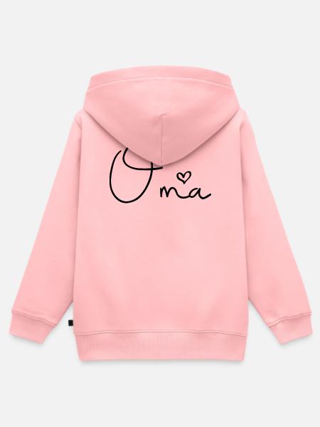 Oma - Kinder Premium Organic Zip Hoodie - Rosa