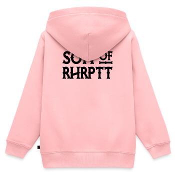 Son of Rhrptt - Ruhrpott - Zeche - Zollverein - Kinder Premium Organic Zip Hoodie - Rosa - Hinten - AI Model Kid Female (0cm)