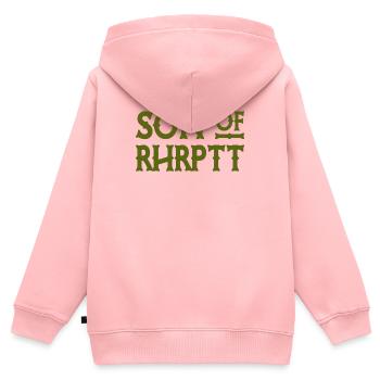 Son of Rhrptt - Ruhrpott - Zeche - Zollverein - Kinder Premium Organic Zip Hoodie - Rosa - Hinten - AI Model Kid Female (0cm)