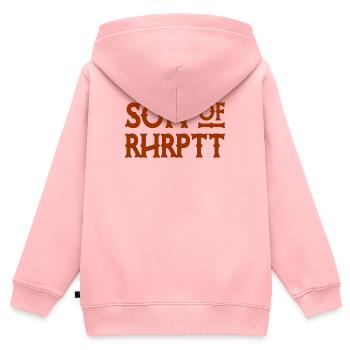 Son of Rhrptt - Ruhrpott - Zeche - Zollverein - Kinder Premium Organic Zip Hoodie - Rosa - Hinten - AI Model Kid Female (0cm)
