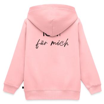 Je décide par moi-même. - Sweat Premium à capuche zippé enfant bio - rose - Dos - AI Model Kid Female (0cm)