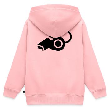 Entraîneur arbitre de sifflet - Sweat Premium à capuche zippé enfant bio - rose - Dos - AI Model Kid Female (0cm)